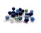Gemstone Charm Mix, 20 pcs, Blue Dangle Assortment, 5mm - 7mm Beads, Adorabilities